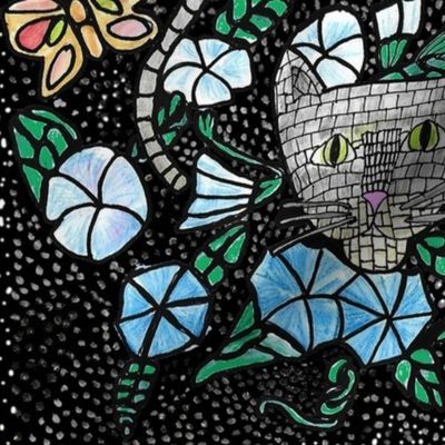 Mosaic Cat and Glories