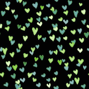 green confetti hearts