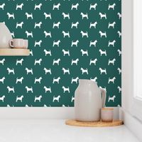 chihuahua silhouette fabric - dog fabrics - dogs design - eden green