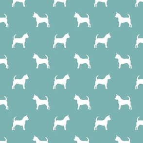 chihuahua silhouette fabric - dog fabrics - dogs design - gulf bleu