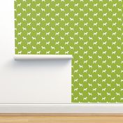 chihuahua silhouette fabric - dog fabrics - dogs design - lime