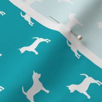 chihuahua silhouette fabric - dog fabrics - dogs design - peacock