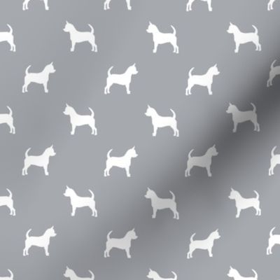 chihuahua silhouette fabric - dog fabrics - dogs design - quarry