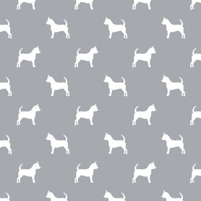chihuahua silhouette fabric - dog fabrics - dogs design - quarry