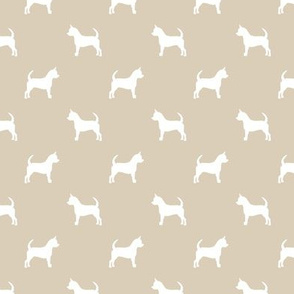 chihuahua silhouette fabric - dog fabrics - dogs design - sand