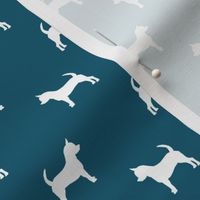 chihuahua silhouette fabric - dog fabrics - dogs design - sapphire