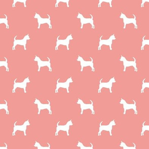 chihuahua silhouette fabric - dog fabrics - dogs design - sweet pink