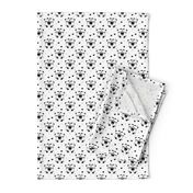 Origami love animals cute panda geometric triangle and scandinavian style print black and white gender neutral 