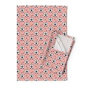 Origami love animals cute panda geometric triangle and scandinavian style print black and white girls pastel pink