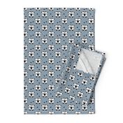 Origami love animals cute panda geometric triangle and scandinavian style print black and white stone gray blue