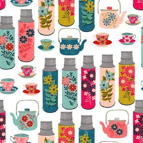 Thermos white background