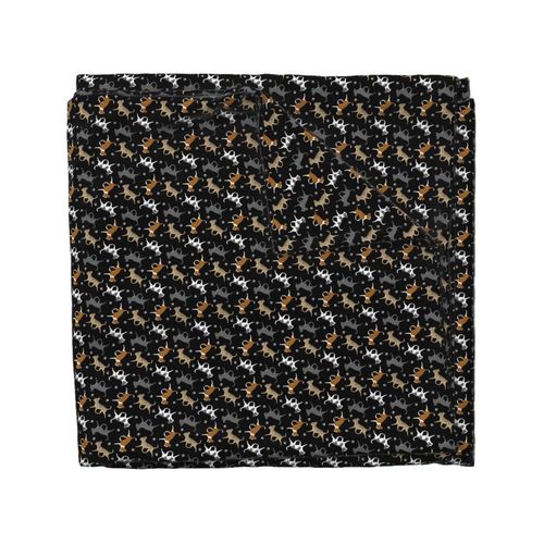 Tiny Trotting smooth coat Chihuahuas and paw prints C - black