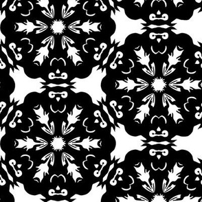 Black and White Owl Snowflake