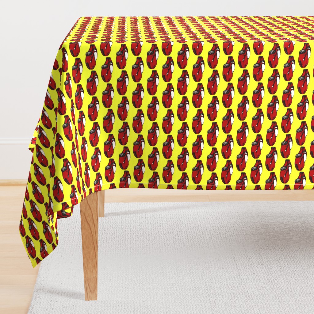 Ferrari race car fabric pattern in yellow and red