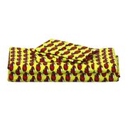 Ferrari race car fabric pattern in yellow and red