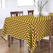 Ferrari race car fabric pattern in yellow and red