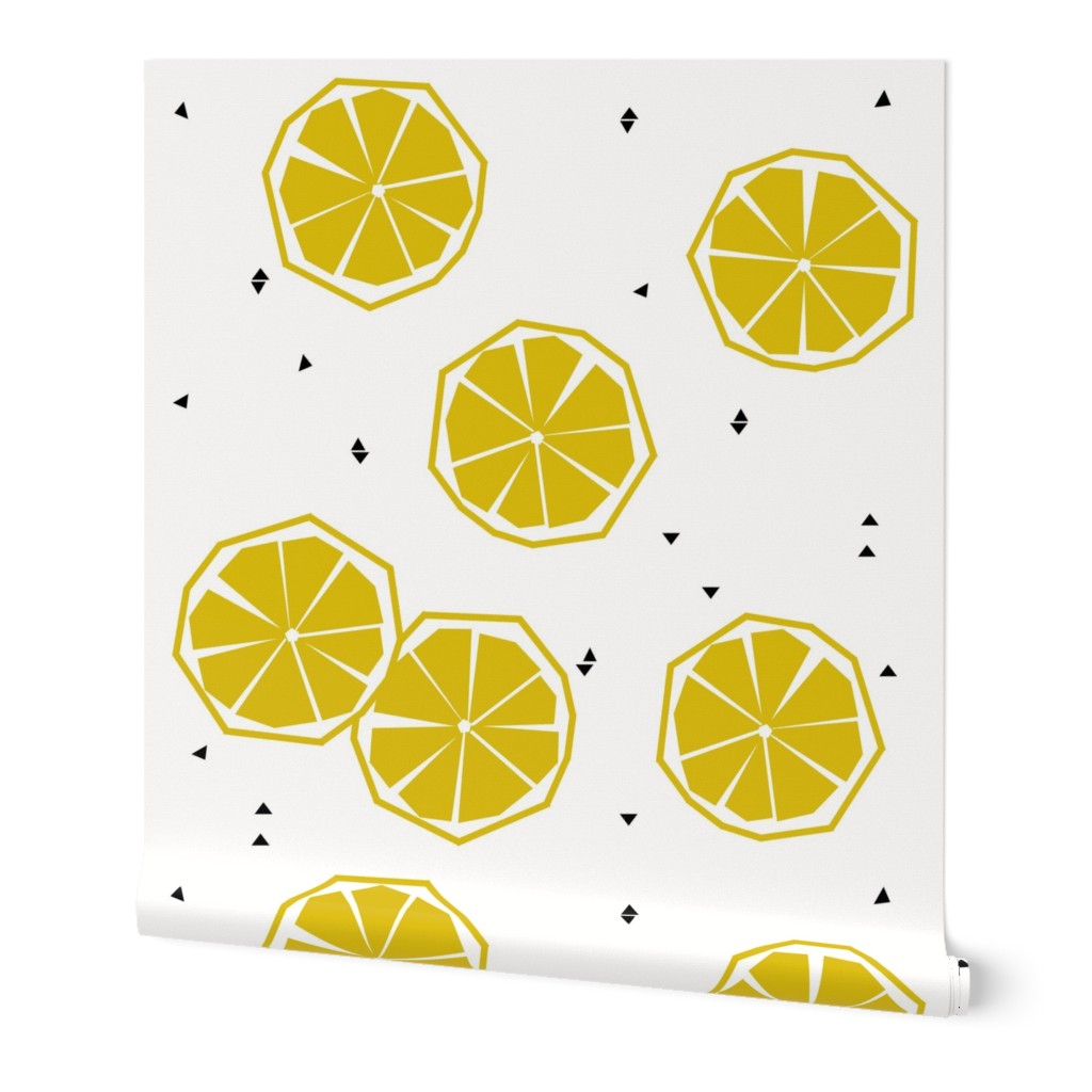 Lemon slices - geometric lemon tropical fruit tropical summer 