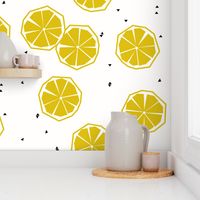 Lemon slices - geometric lemon tropical fruit tropical summer 