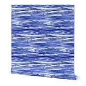 LQIF - Large - Liquid Ice Floe in Sapphire Blue and White - Crosswise Grain