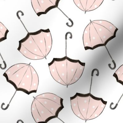 7" Pink Umbrellas - Spring Friends