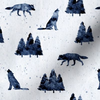 wolves on indigo