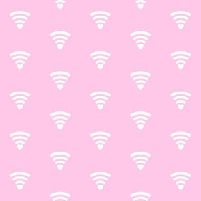 I Heart WiFi - white on pink