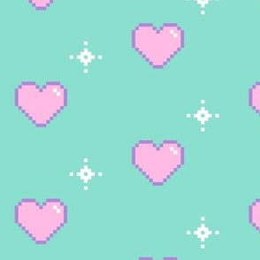 Pixel Hearts and Stars