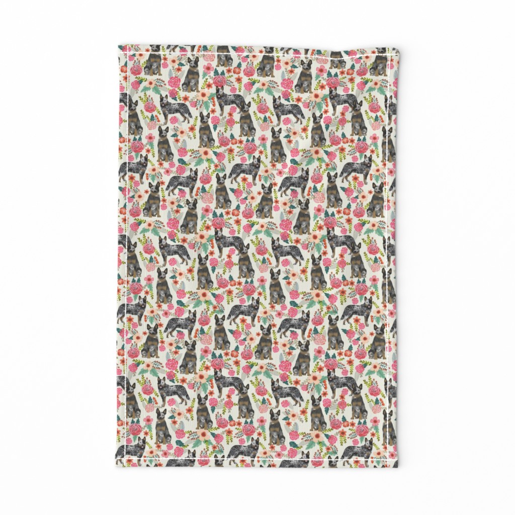 Australian Cattle Dog florals cream