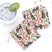 Australian Cattle Dog florals cream