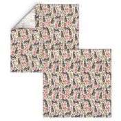 Australian Cattle Dog florals cream