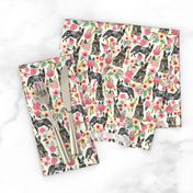 Australian Cattle Dog florals cream