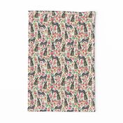 Australian Cattle Dog florals cream