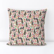 Australian Cattle Dog florals cream