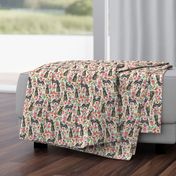 Australian Cattle Dog florals cream