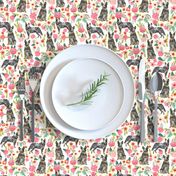 Australian Cattle Dog florals cream