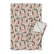 Australian Cattle Dog florals cream