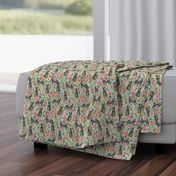 Australian Cattle Dog florals mint