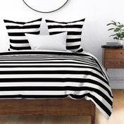 Large stripes - Black and white monochrome stripes