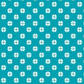 Sewing Swatches Dots - Turquoise