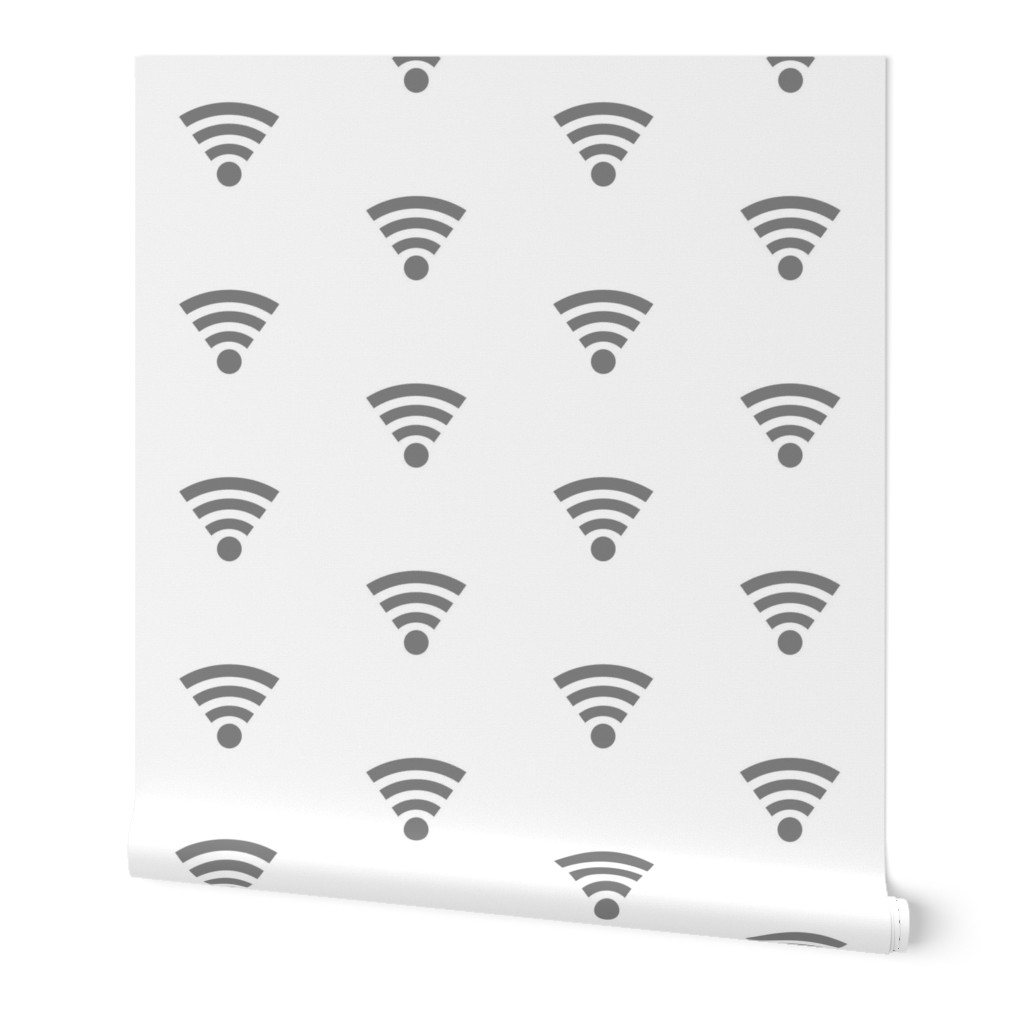 WiFi - Grey on White