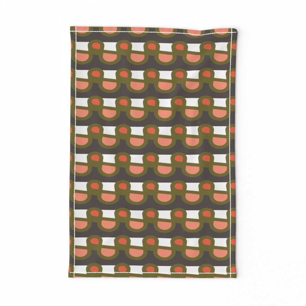 Modern Tartan plaid pattern in  art deco shapes