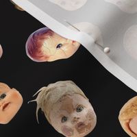 Decapitated Doll Heads - mini black