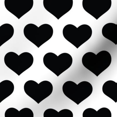 Classic Heart Pattern in Black & White