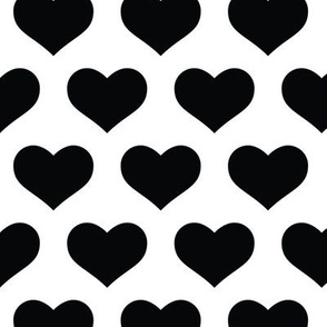 Classic Heart Pattern in Black & White