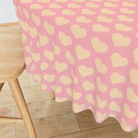 Classic Heart Pattern in Pastel Orange & Pink Colors