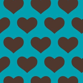 Classic Heart Pattern in Blue & Black Colors
