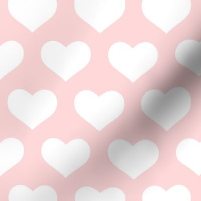 Classic Heart Pattern in White & Pink Colors