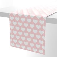 Classic Heart Pattern in White & Pink Colors