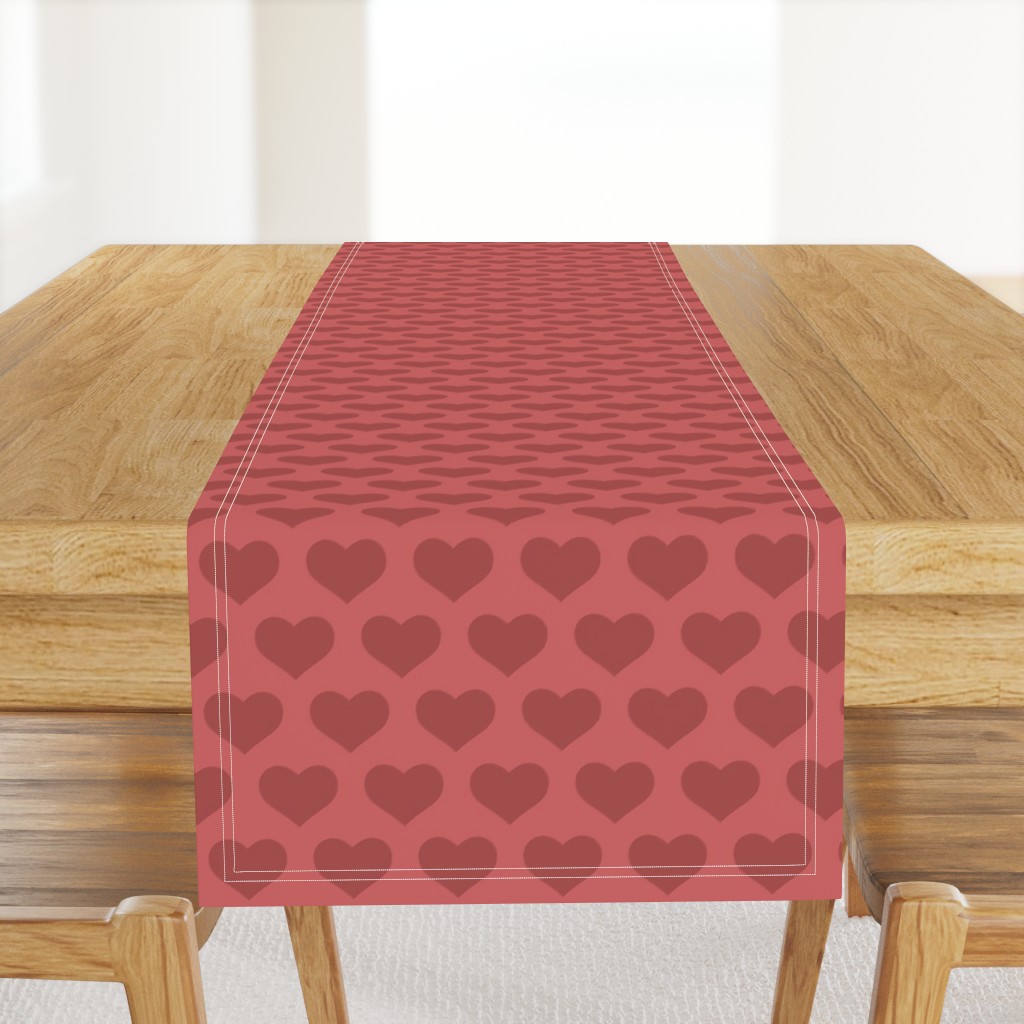 Classic Heart Pattern in Retro Red Colors