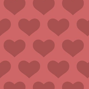 Classic Heart Pattern in Retro Red Colors